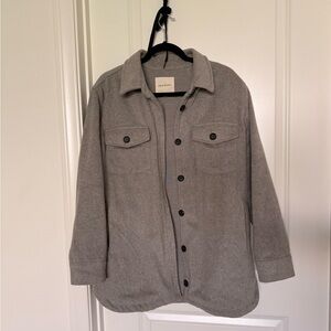 Gray Button-Up Shacket